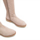 BOTAS ALTAS PLANAS ARENA CON CREMALLERA VEGA PORRONET - Querol online