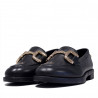 Mocassí Top3 negres de pell amb detalls daurats