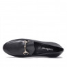 Mocasín Redlove lizbeth negros de peil con cadena fina dorada