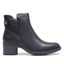 Botins de taló Amarpies negres amb cremallera en tots dos costats - Querol online
