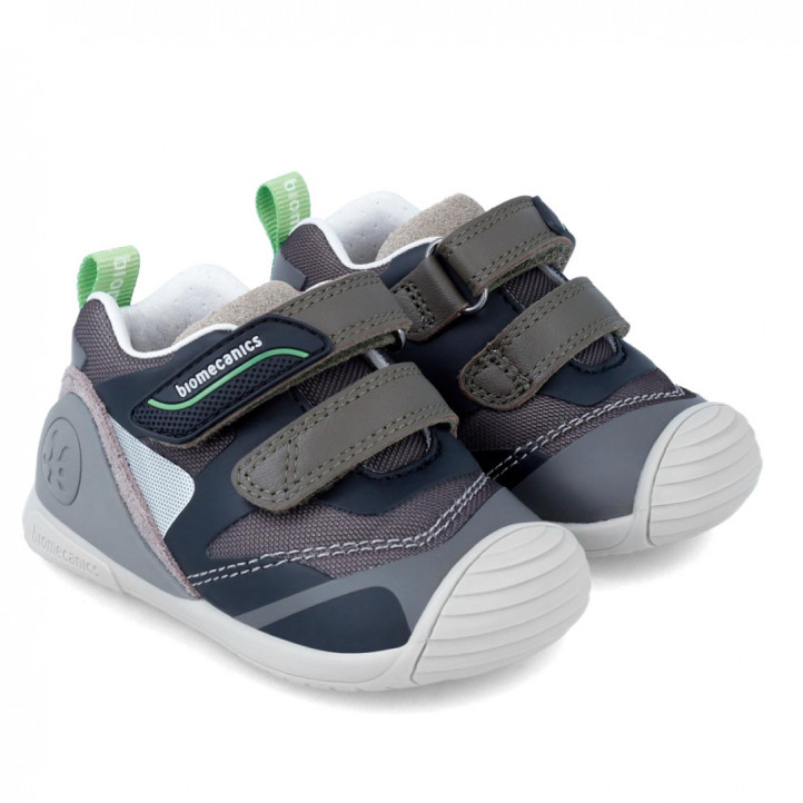 Zapatos Biomecanics grises de piel y nailon - Querol online