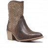 Botins de taló Chika 10 marrons tipus cowboy