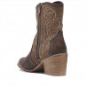Botines tacón Chika 10 marrones tip cowboy