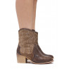 Botines tacón Chika 10 marrones tip cowboy