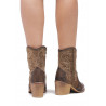 Botines tacón Chika 10 marrones tip cowboy
