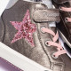 Zapatillas altas Conguitos de niña con estrella y tira adherente color plomo - Querol online