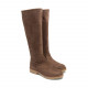 BOTAS ALTAS PLANAS MOKA CON CREMALLERA VEGA PORRONET - Querol online