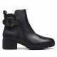Botines tacón Treintas negros de piel con hebilla lateral - Querol online