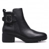 Botines tacón Treintas negros de piel con hebilla lateral