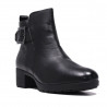 Botines tacón Treintas negros de piel con hebilla lateral