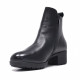 Botines tacón Treintas negros de piel con hebilla lateral - Querol online