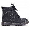 Botins Bubble Kids negres amb estrelles platejades
