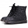 Botines Bubble Kids negras con estrellas plateadas