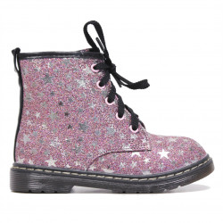 Botins Bubble Kids roses amb estrelles platejades