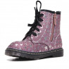 Botines Bubble Kids rosas con estrellas plateadas