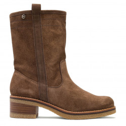 Botas altas planas online marrones