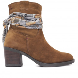 Botins de taló Redlove harmony marrons de serratge amb mocador - Querol online