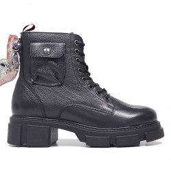 Botins plans Redlove daisy negres de pell amb butxaca - Querol online