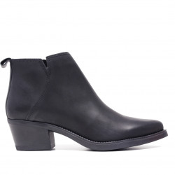 Botins de taló Redlove morgan negres acamperados de pell - Querol online