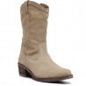 Botas planas Redlove ivy beige glaro tipo campera de piel