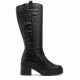 BOTAS DE TACÓN NEGRO CON CREMALLERA RIVA PORRONET - Querol online