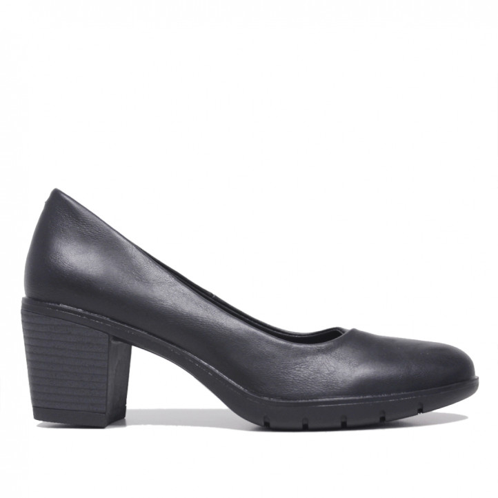 Zapatos tacón Querol negros con tacón ancho - Querol online
