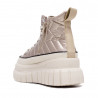 Zapatillas altas Stay metalizadas acolchadas y con plataforma beige alta