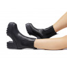 Botins de taló Stay alts negres amb elàstic superior