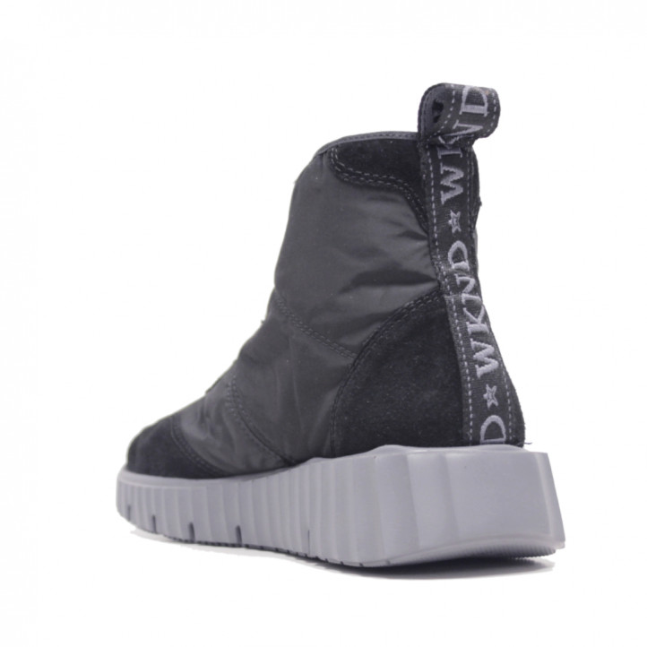 Zapatillas altas Weekend kolding de serraje y tejido en color negro - Querol online