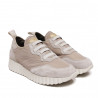 Zapatillas Weekend concordia de piel y tejido beig
