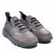 Zapatillas Weekend concordia de piel y tejido gris metalizadp - Querol online