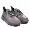 Zapatillas Weekend concordia de piel y tejido gris metalizadp