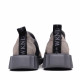 Zapatillas Weekend concordia de piel y tejido gris metalizadp - Querol online