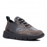 Zapatillas Weekend concordia de piel y tejido gris metalizadp