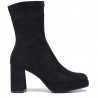 Botins de taló D'Angela negres vellutades amb taló alt