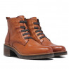Botins de taló Suite009 marrons de pell amb cordons elàstics