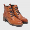 Botines tacón Suite009 marrones de piel con cordones elásticos