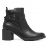 Botins de taló Calzapies negres d'altura mitjana amb sivella