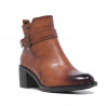 Botins de taló Calzapies marrons d'altura mitjana amb sivella