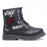 Botins Bubble Kids negres wow amb cor
