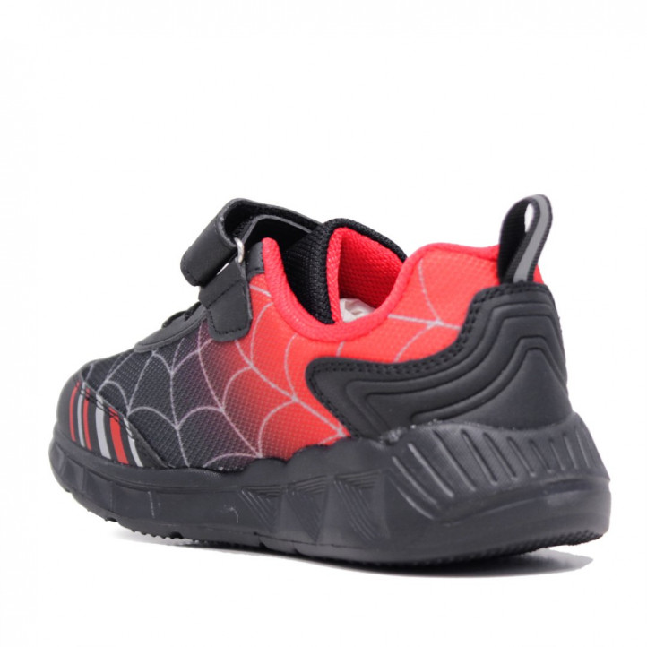 Zapatillas deporte Bubble Kids negros spiderman con luces - Querol online