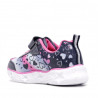 Zapatillas deporte Bubble Kids negras con corazones y luces