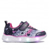 Zapatillas deporte Bubble Kids negras con corazones y luces