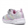 Zapatillas deporte Bubble Kids plateadas con corazones y luces