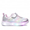 Zapatillas deporte Bubble Kids plateadas con corazones y luces