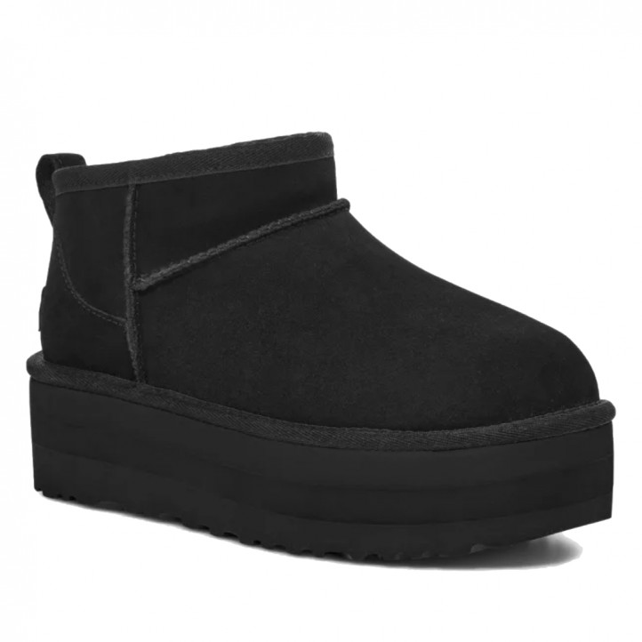 Botines plataforma UGG Negras Classic Ultra Mini - Querol online