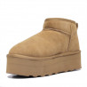 Botines planos BB Up marrones mini con plataforma