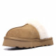 Zapatillas casa BB Up marrones con pelo blanco y plataforma fina - Querol online