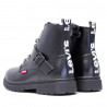 Botines Levi's negros shera con cordones y hebilla frontal