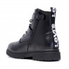 Botines Levi's negros shera con cordones y hebilla frontal